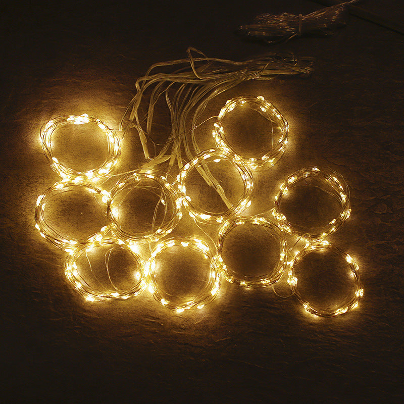 LED Curtain String Lights with Copper Wire, USB