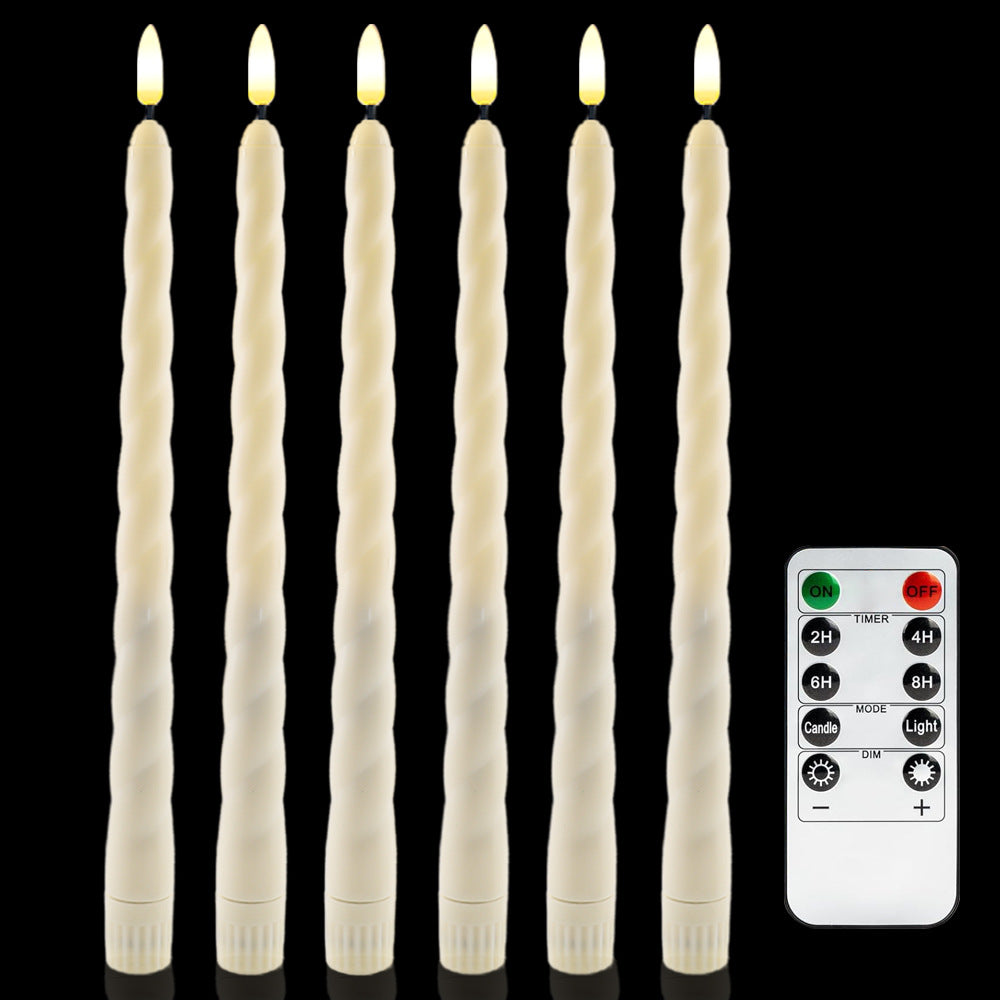 LED-Tea Light Candle Set with Remote Control, Plastic