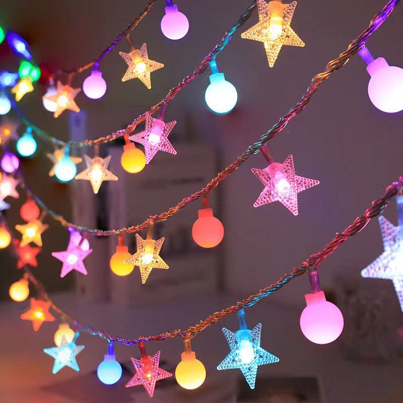 LED string lights for atmospheric indoor and outdoor lighting