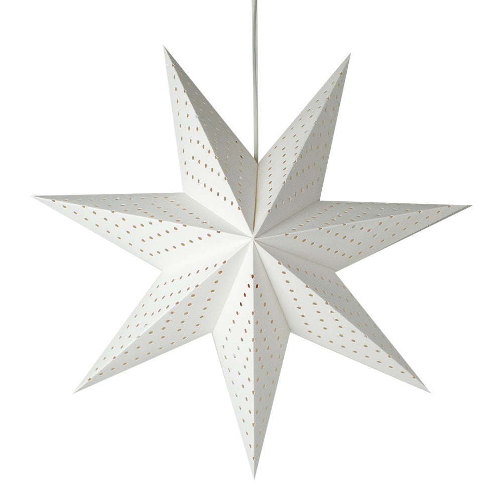 Foldable seven-ray star lampshade made of paper