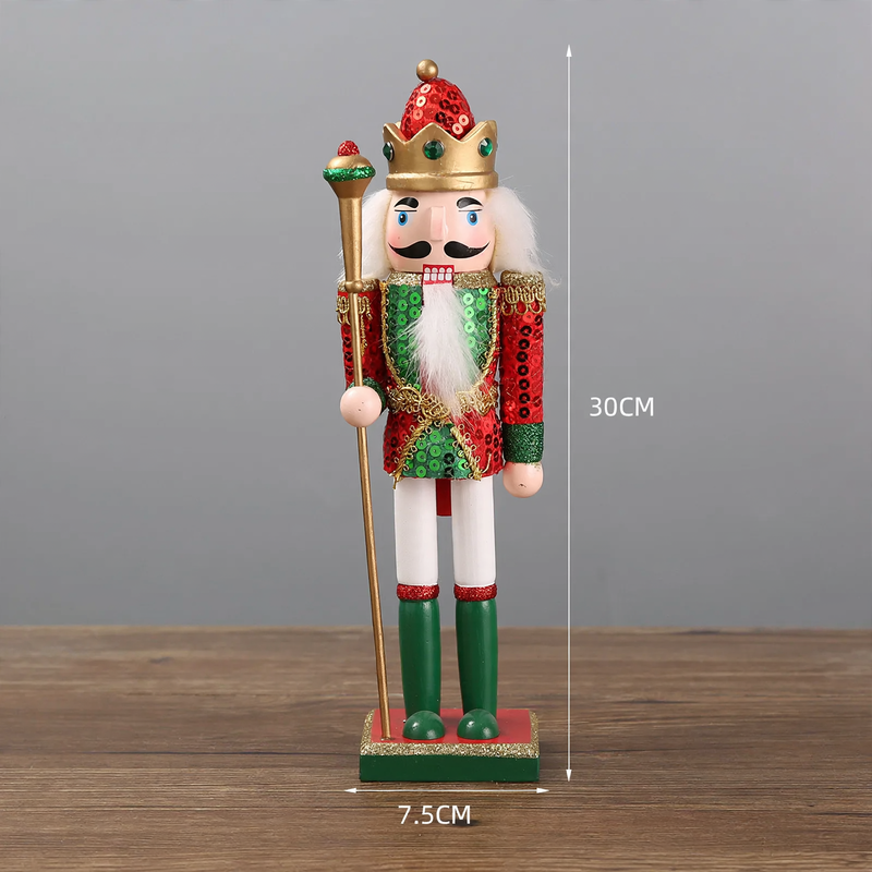 Nutcracker figure made of pine wood, European style