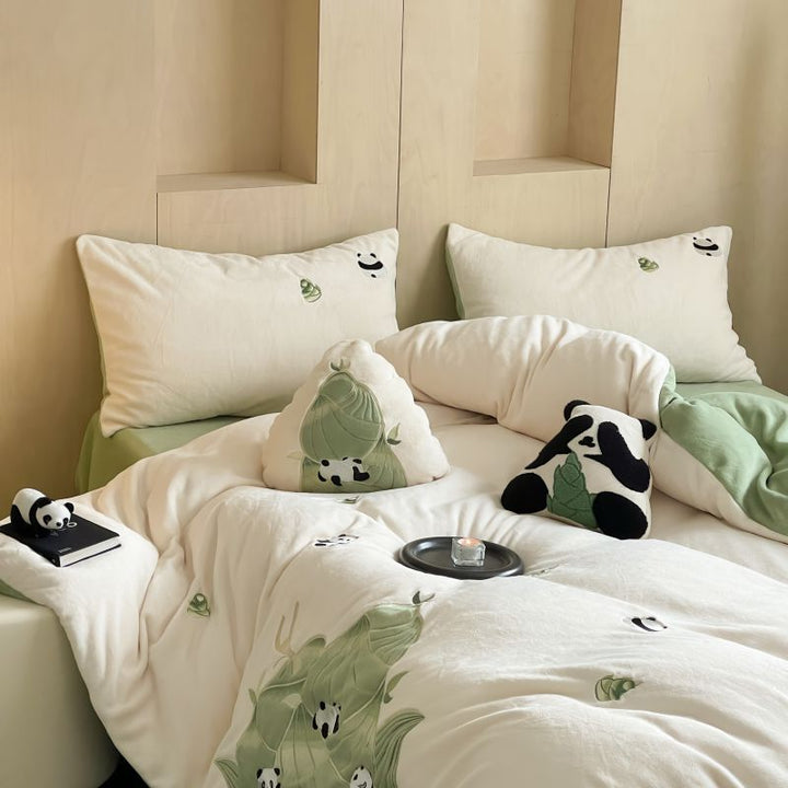 Bedding set, milk fiber, cartoon design