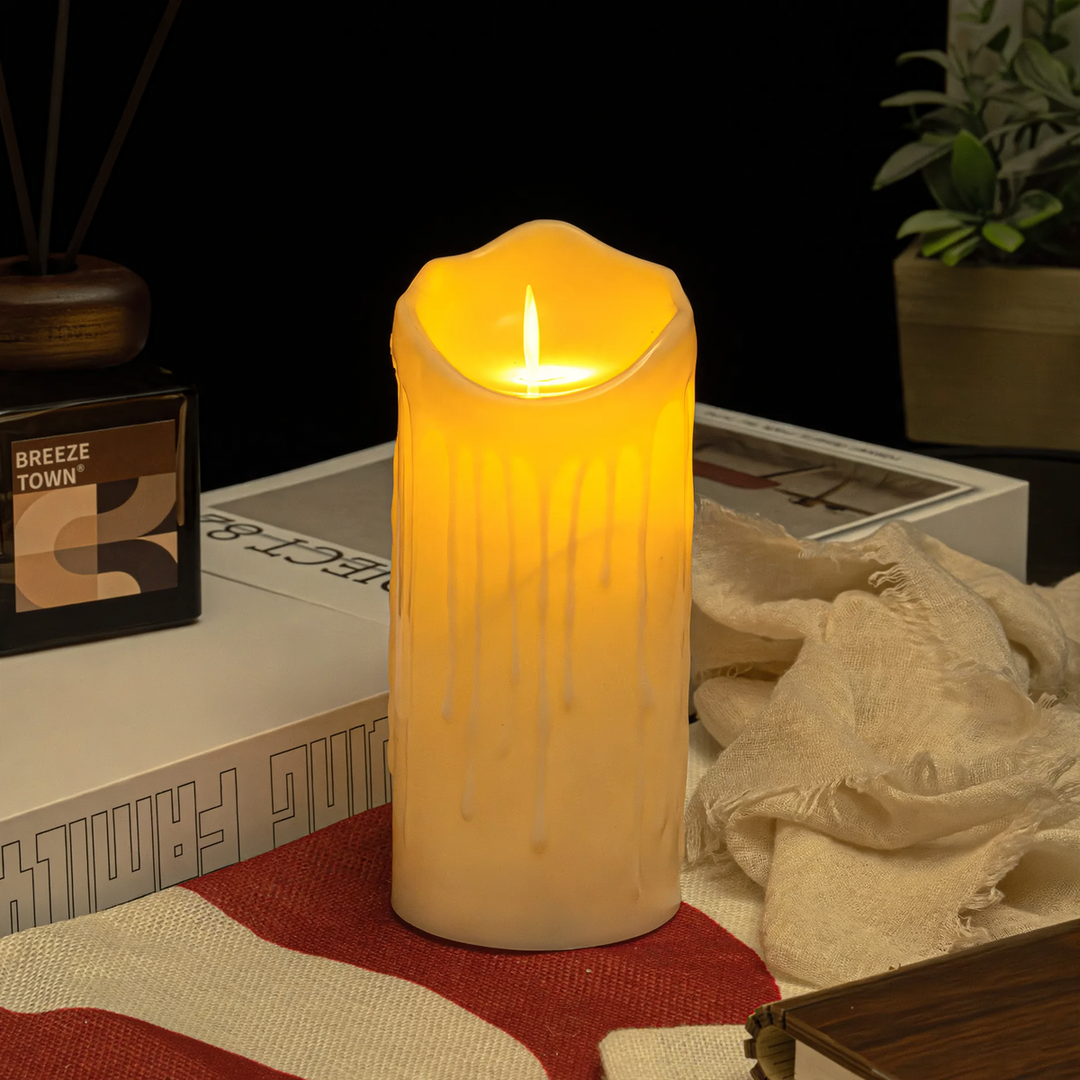 LED Real Wax Look Candle with Flicker Effect