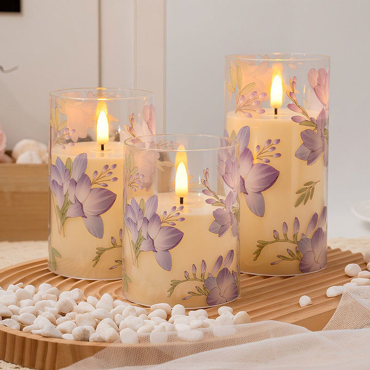 LED-Real Wax-Look Candles, Set of 3