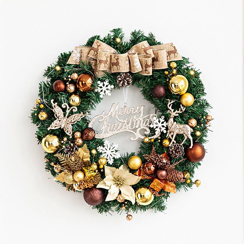 Christmas wreath made of PVC, handcrafted
