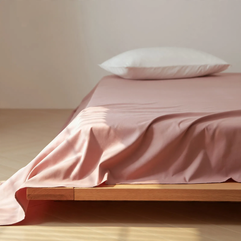 Bed sheet made of brushed long-staple cotton