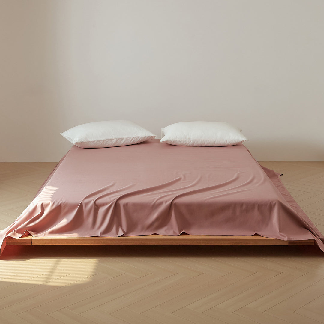 Bed sheet made of brushed long-staple cotton