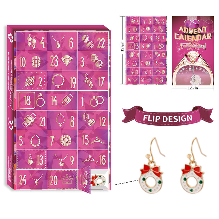 Christmas Advent Calendar Jewelry Surprise Box