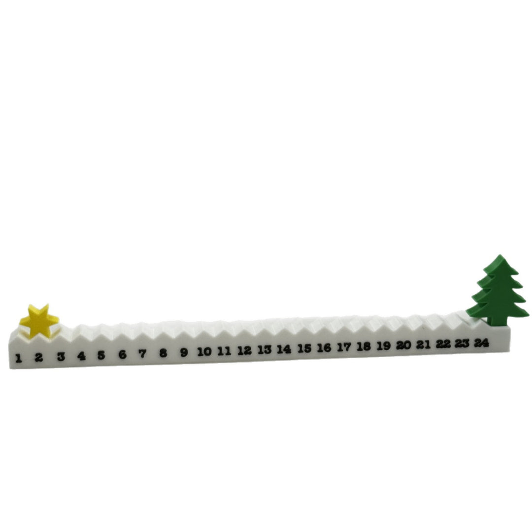 Christmas Advent Calendar made of PLA, table decoration