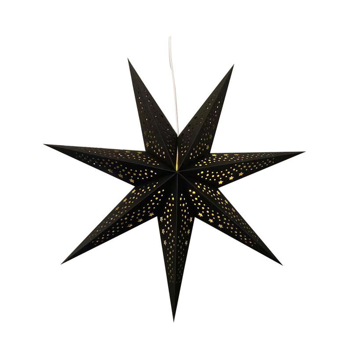 Decorative star pendant light made of parchment, iron frame