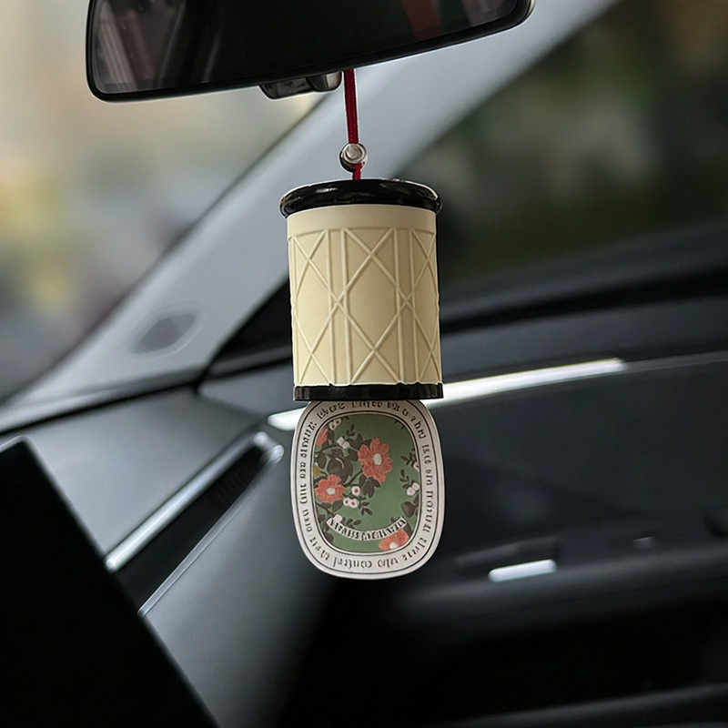 Retro-Car Air Freshener for Rearview Mirror, Cylinder Design