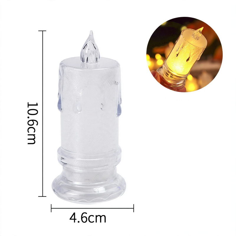 LED Crystal Candle Light with deceivingly real look