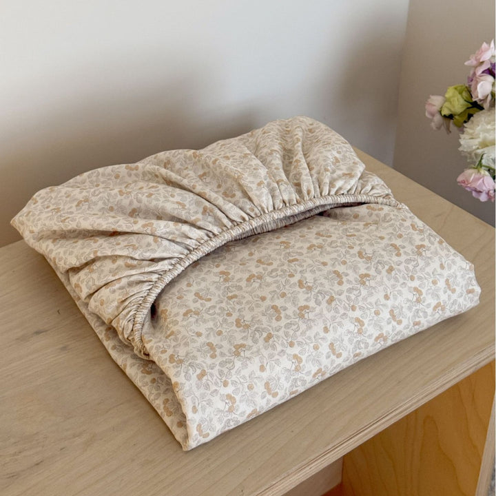 Cotton fitted sheet, double gauze, printed