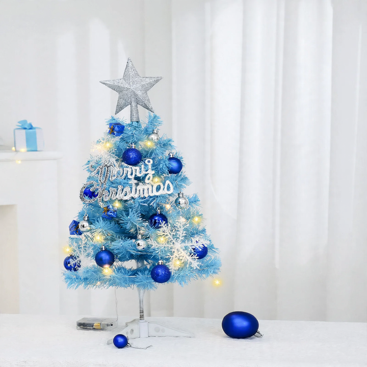 Mini Christmas tree, 45 cm or 60 cm, Blue
