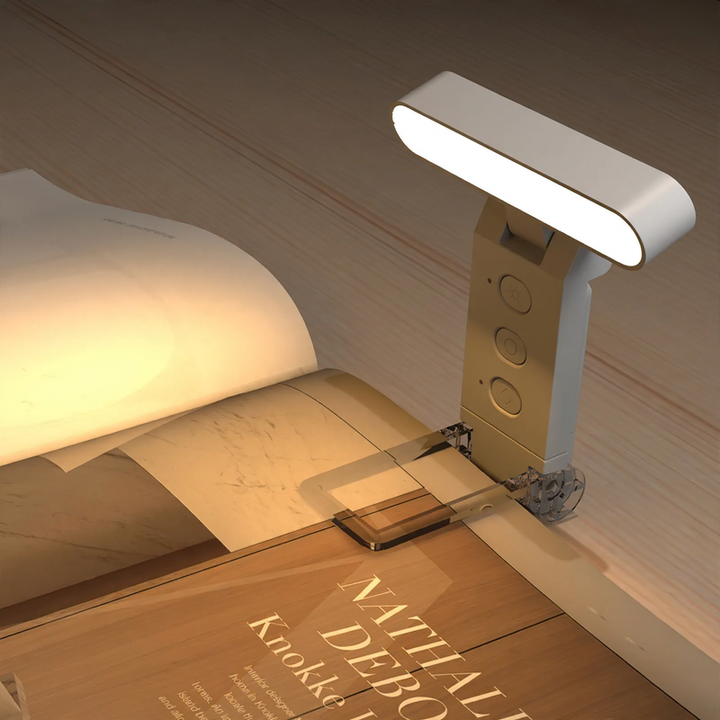 Portable LED book light with clip function