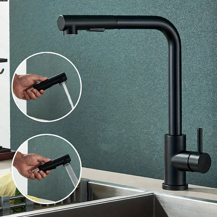Stainless Steel Kitchen Faucet with Ceramic Valve