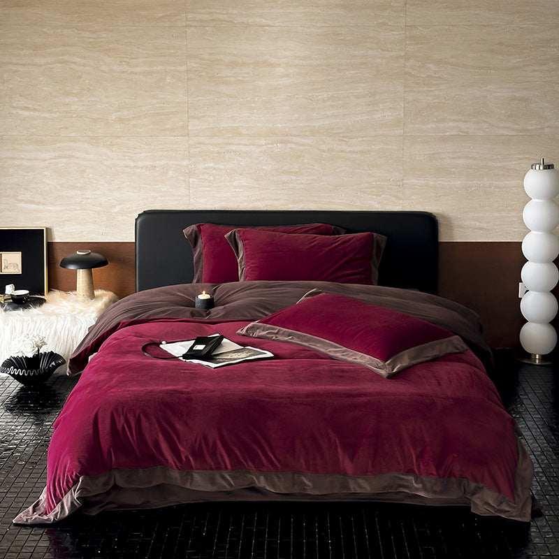 Milk fiber bedding, two-color, winter warmth