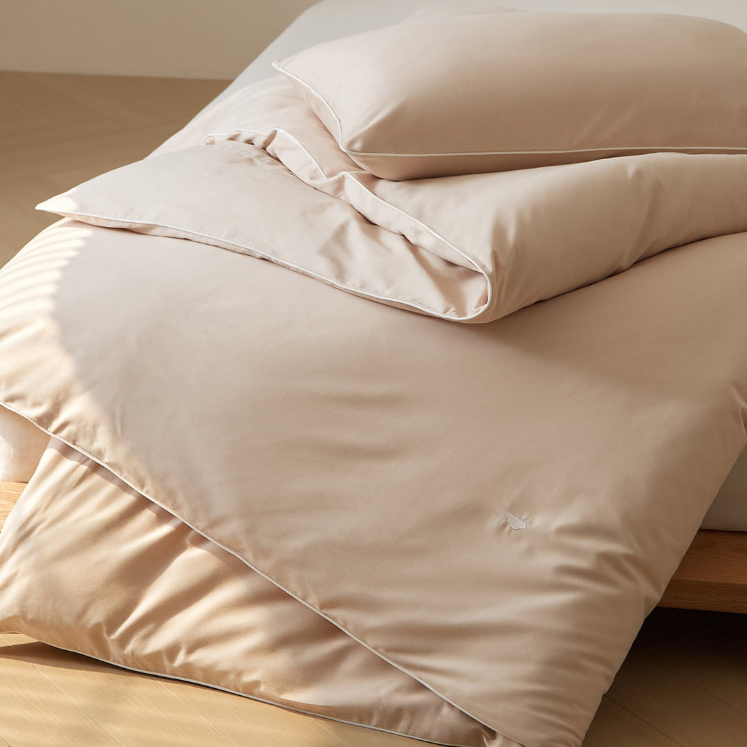 Duvet cover made of brushed long-staple cotton