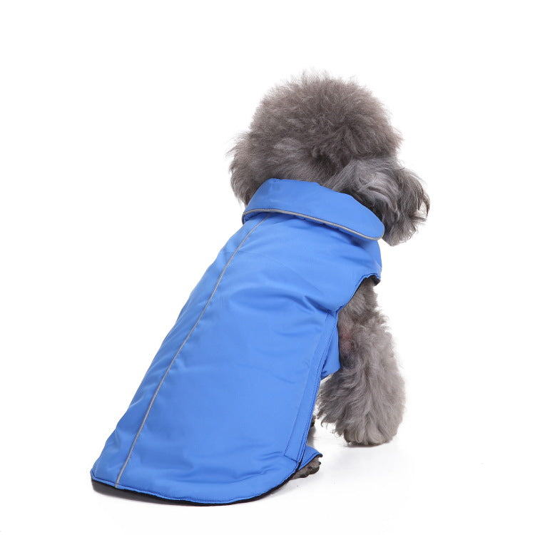 Waterproof dog coat with reflectors