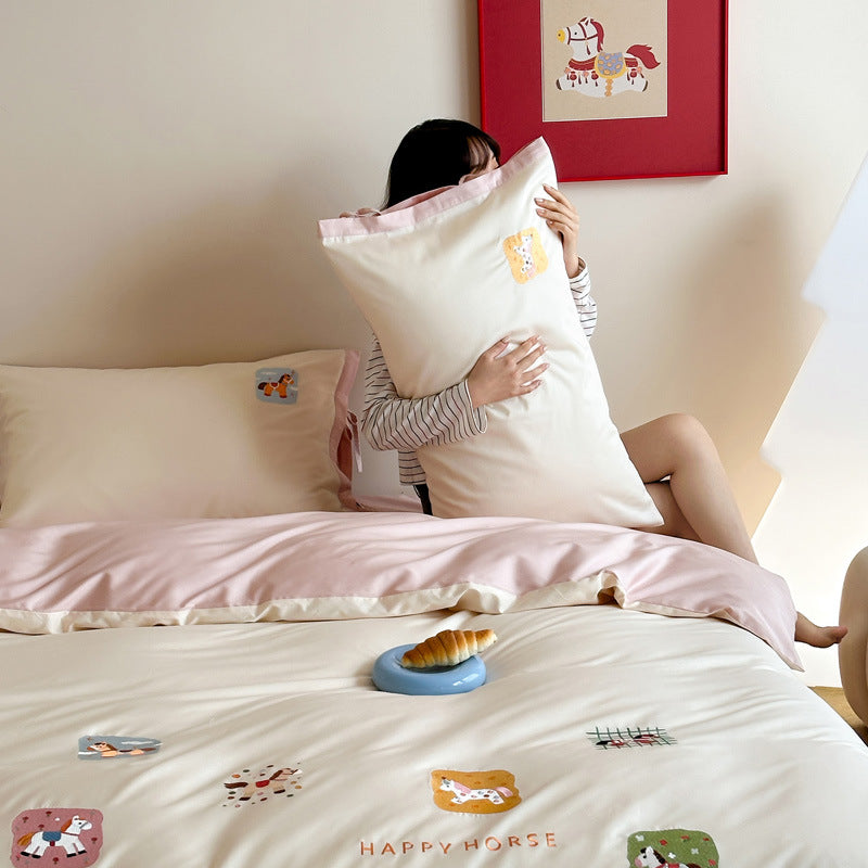 Cotton bedding set, 100S, cartoon pattern