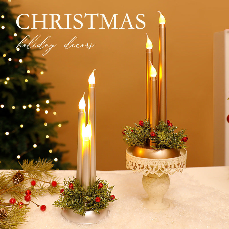 Decorative LED Christmas candle holder