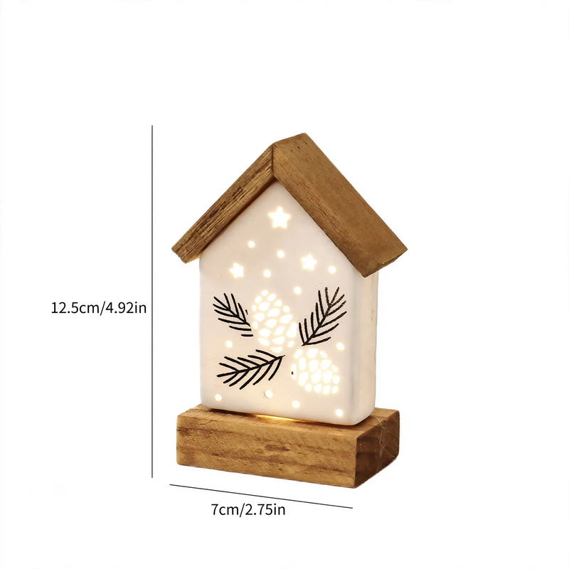 Ceramic Christmas house with lighting