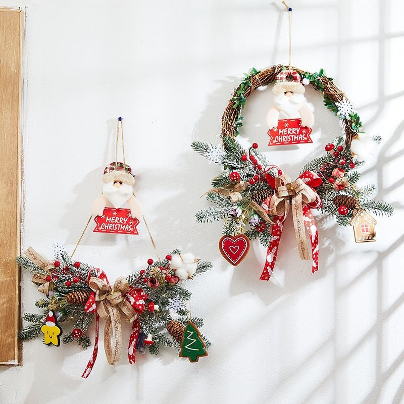 Christmas wreath with natural elements, European style