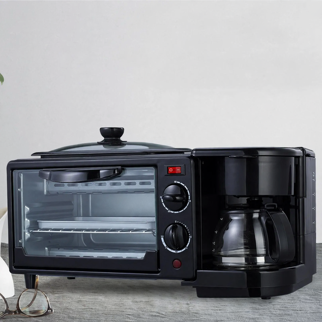 3-in-1 Breakfast Machine with Toaster and Mini Oven