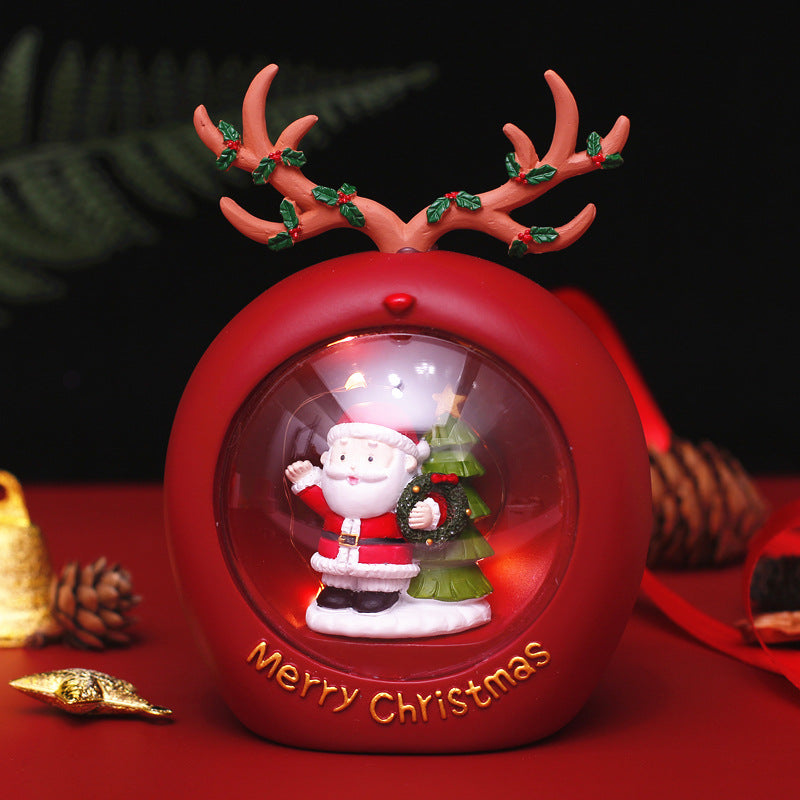Christmas glass ball night light with star light