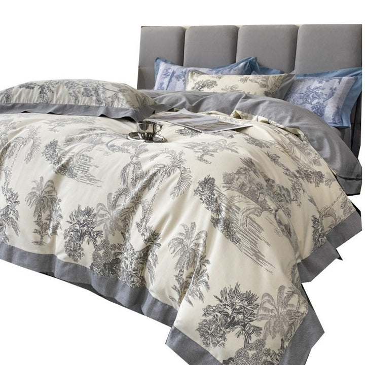 Cotton duvet cover set, brushed, European style