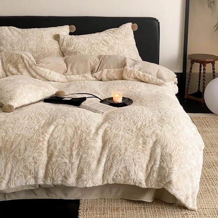 Milk fiber fleece bedding set, extra heavy, warm