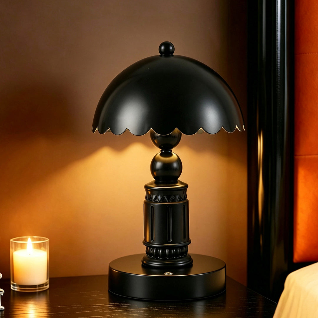 French Rococo table lamp with column design