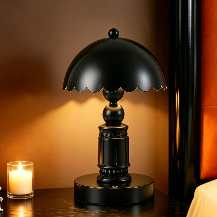 French Rococo table lamp with column design