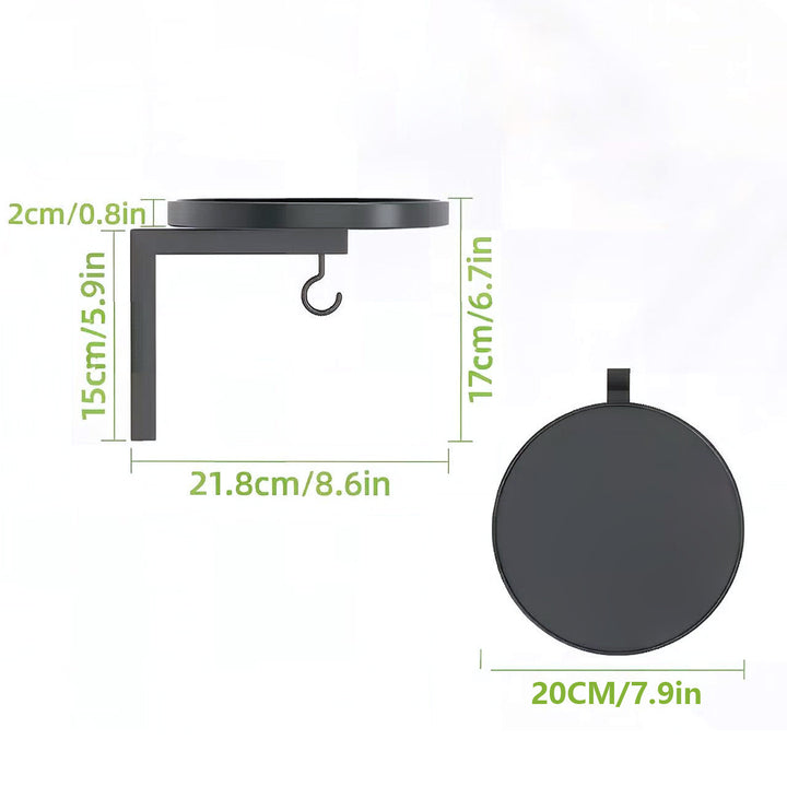 Wall-mounted birdbath made of metal