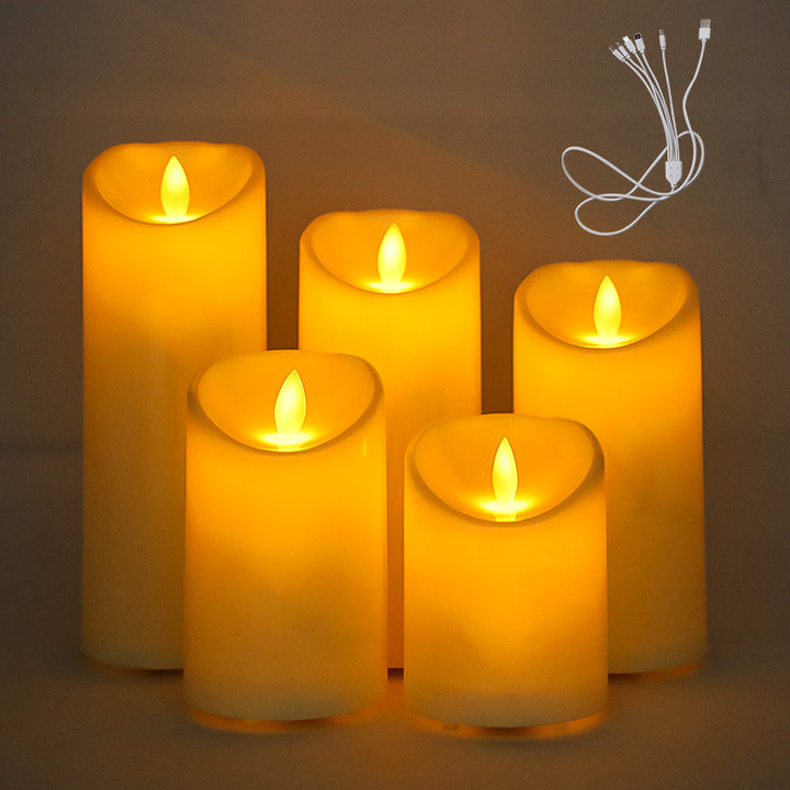 Rechargeable LED Real Wax Look Candle