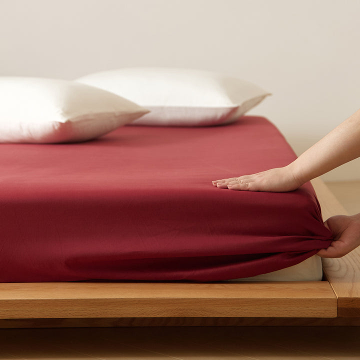 Fitted sheet made of brushed cotton, 360-degree fit