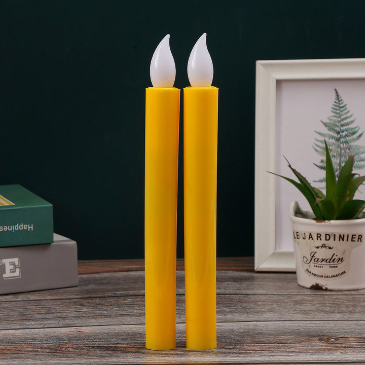 Cylindrical LED stick candle made of plastic