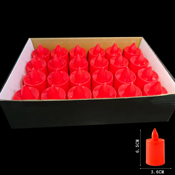 LED electronic candle, cylindrical, various colors