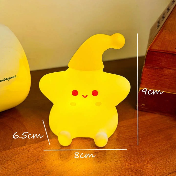 Star night light made of vinyl, eye-friendly mood lamp