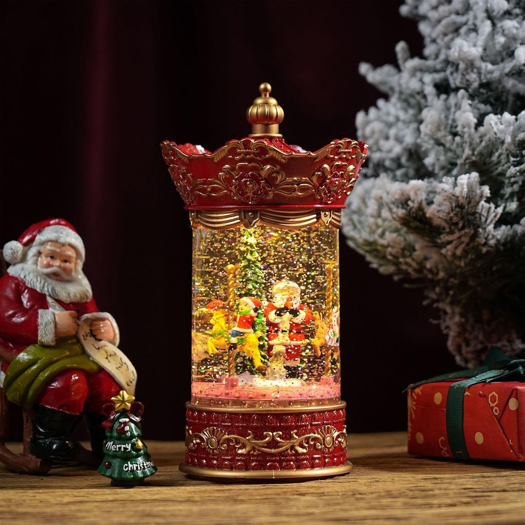 Decorative Lantern Music Box with Snow Effect