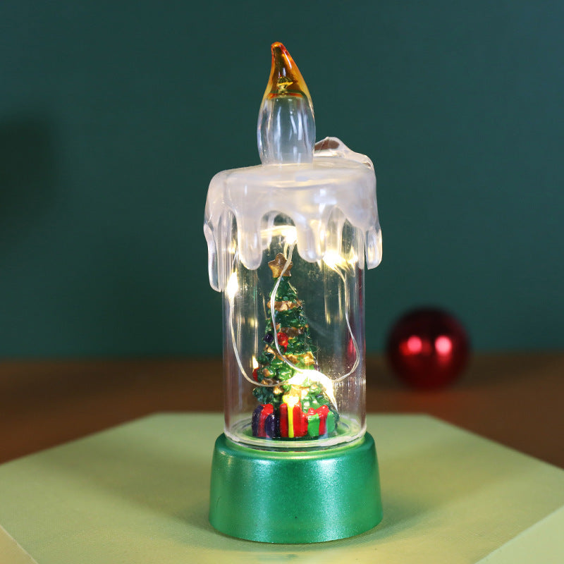 Christmas snow globe night lights with lighting