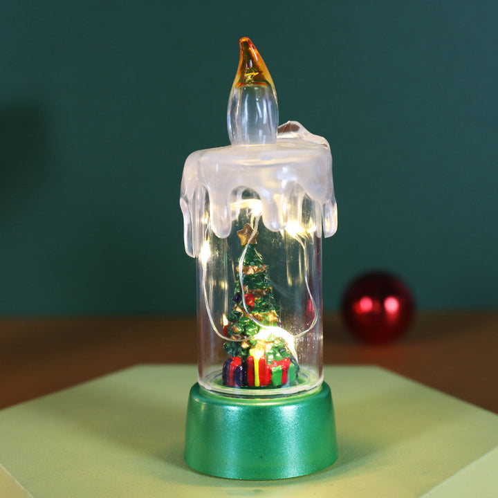 Christmas snow globe night lights with lighting