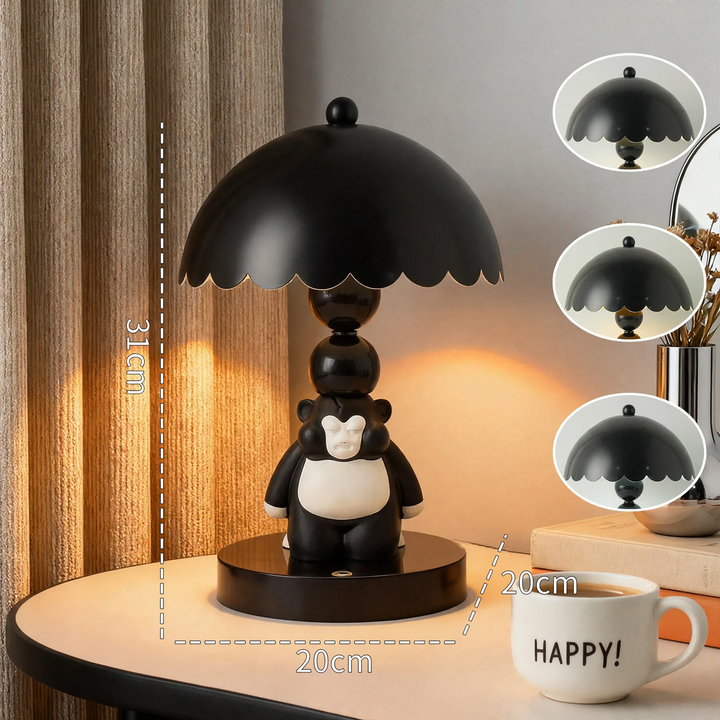 Chimpanzee table lamp with dimming function