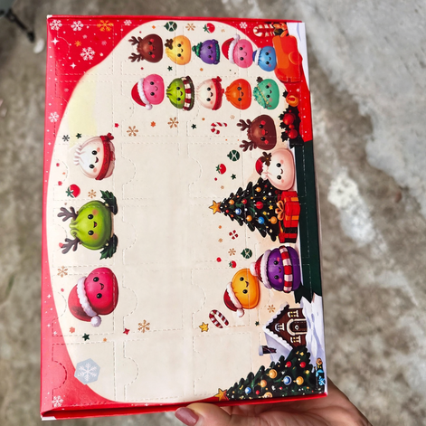 Christmas Advent calendar with sensory decorative figures