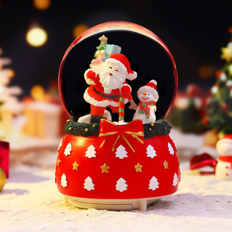 Christmas Snow Globe with Light and Music