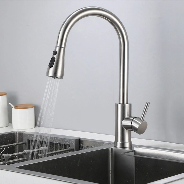 Stainless Steel Kitchen Faucet with Ceramic Valve