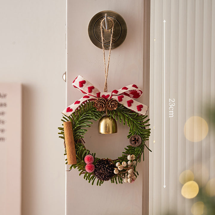 Christmas Bell Pendant with Wreath