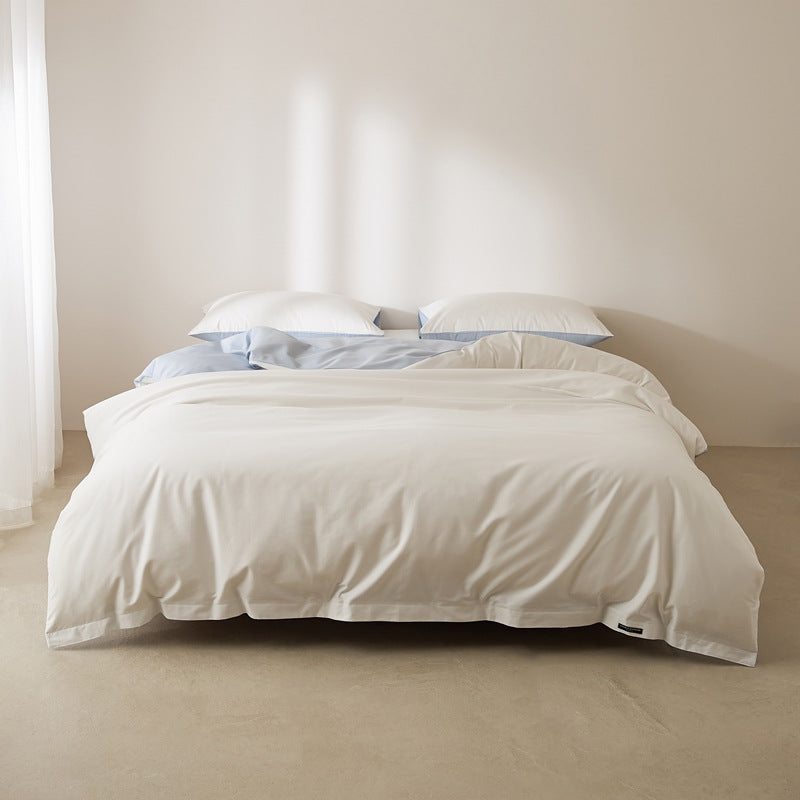 Long staple cotton duvet cover, single piece