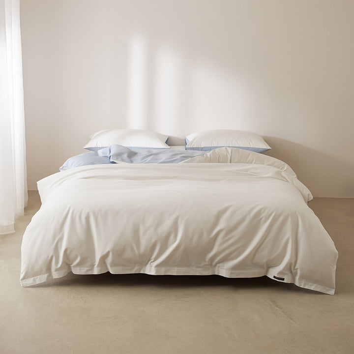 Long staple cotton duvet cover, single piece