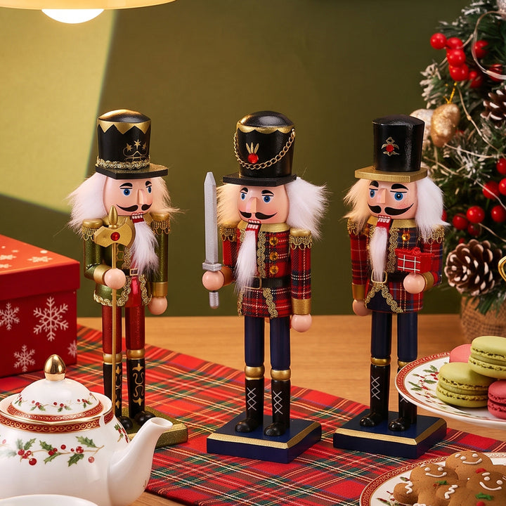 Nutcracker figure made of wood, 25 cm, European style